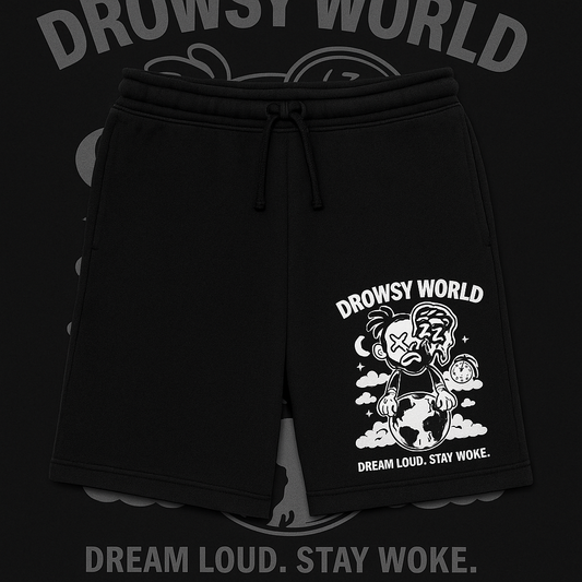 Drowsy World Fleece Shorts