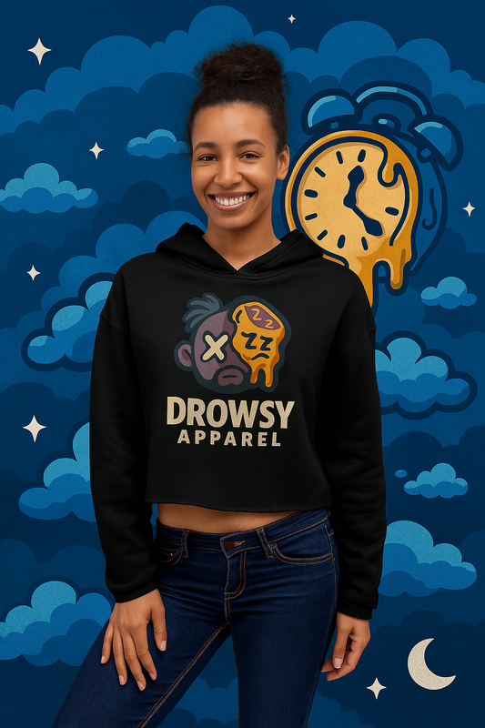 Drowsy "OG Print" Crop Hoodie